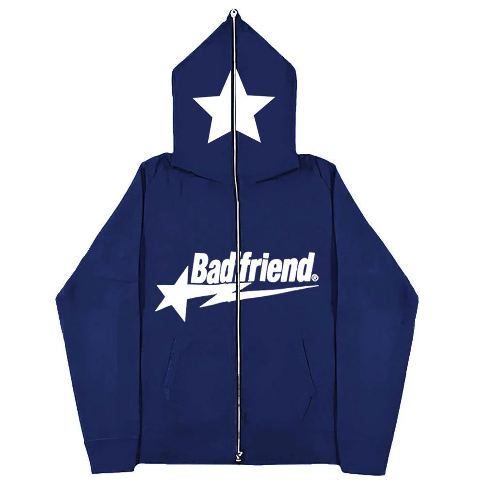 Badfriend Hoodie — navy blue colorway — USFans Spreadsheet photo