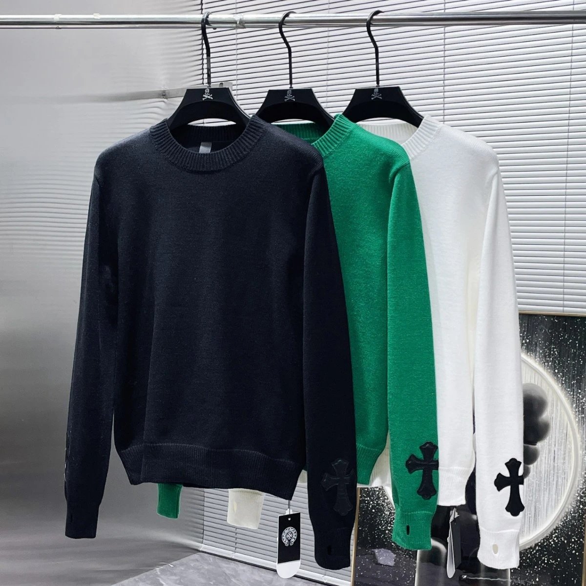 Chrome Hearts with Cross on back Sweater