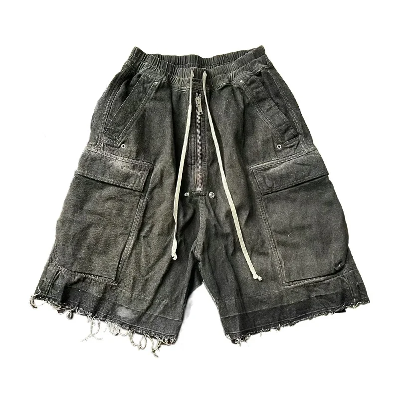 Heavily Distressed, Wasteland-Style Workwear Shorts