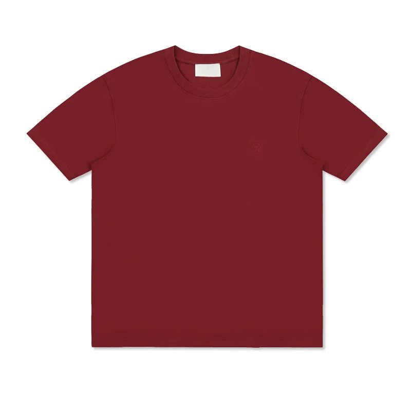 Ami Paris T-Shirts with Small Logo — Little Love-Wine Red colorway — USFans Spreadsheet photo