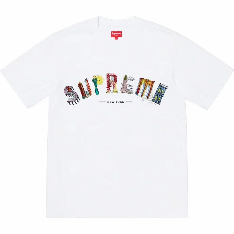 Supreme New York Landmark Embroidered Short-Sleeve T-Shirt