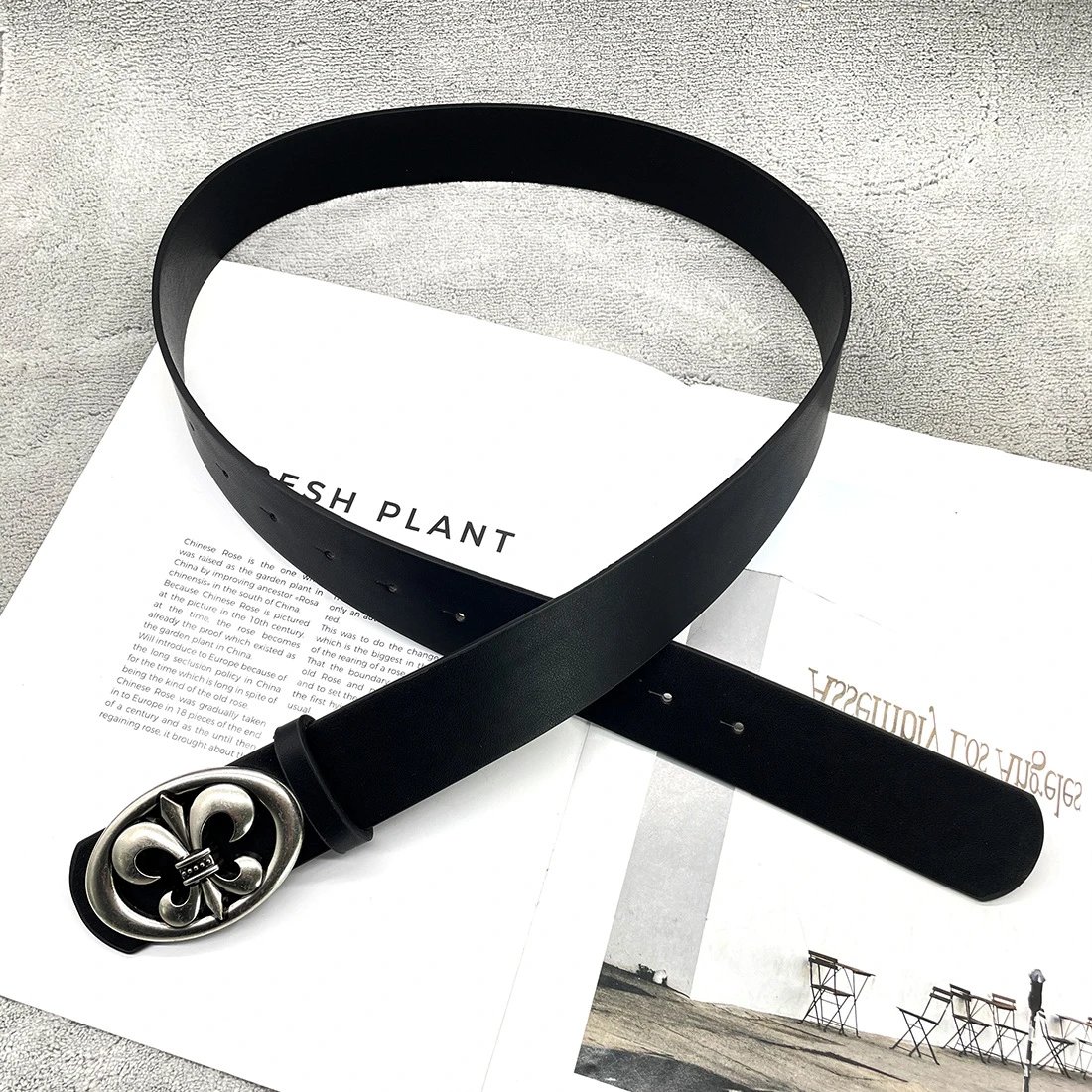 [Hollow flower cross] Crowe belt