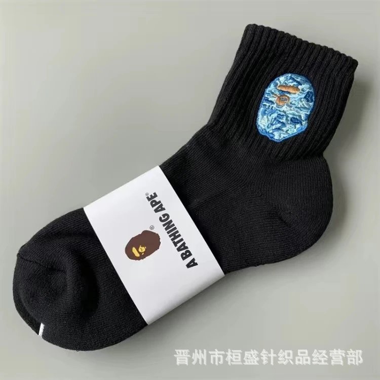Bape Socks — blue embroidery black colorway — USFans Spreadsheet photo
