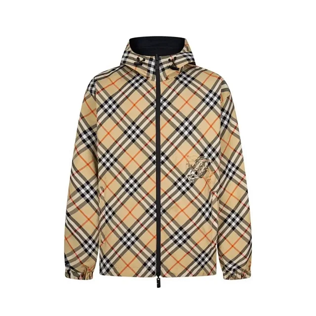 Burberry Zip-up hoodies and hooded down jackets with check lining product detail image 7