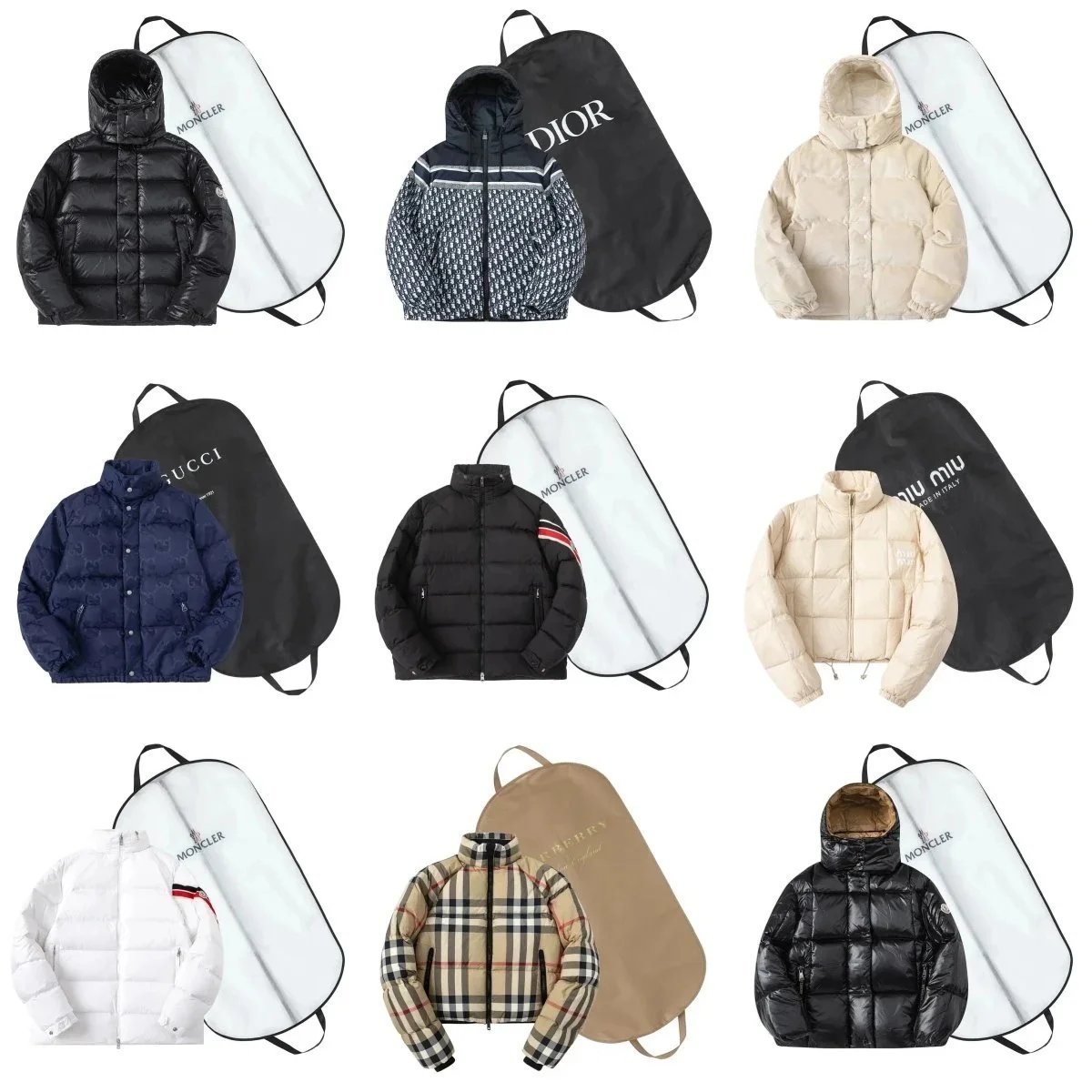 Moncler, Dior, Gucci, Miu Miu,