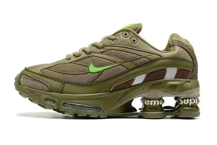 Nike x Supreme Shox Ride 2 Olive Neon Green
