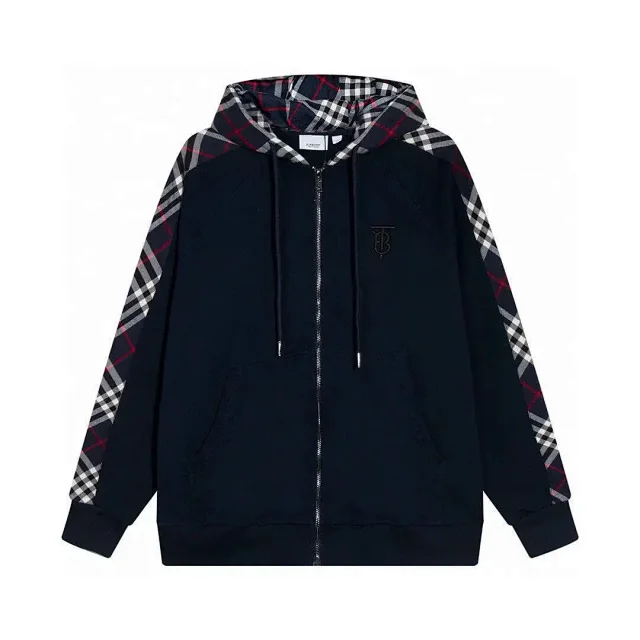 Burberry Zip-up hoodies and hooded down jackets with check lining product detail image 5