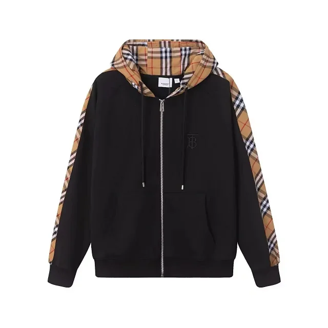 Burberry Zip-up hoodies and hooded down jackets with check lining product detail image 6