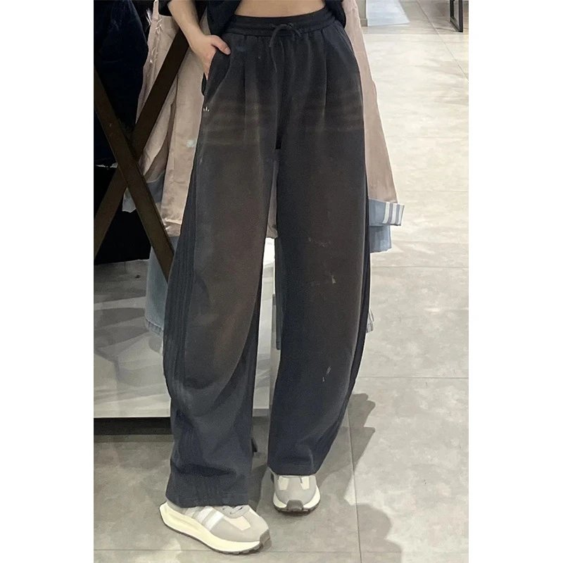 IA7518AD Three Leaf Casual Pants Unisex Fashion Loose Outdoor Sports Pants Spring and Autumn Versatile Curved Knife Pants