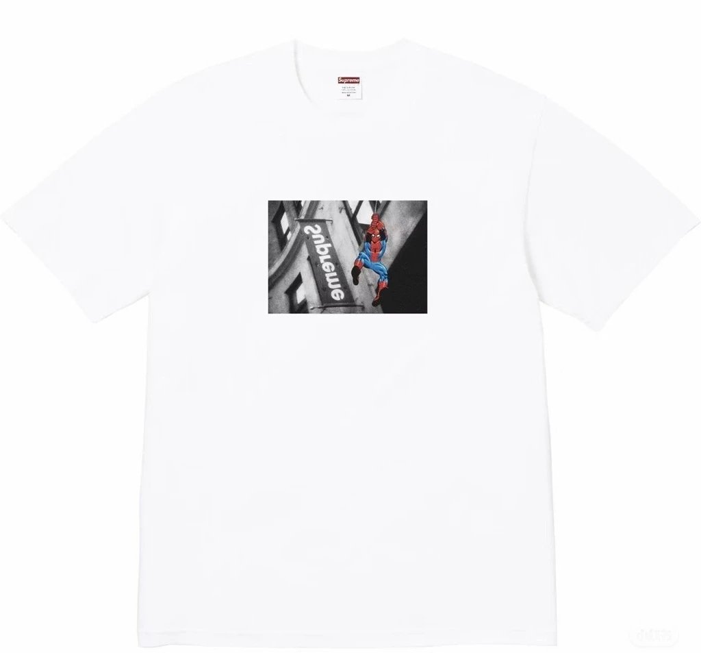 26 Spider-Man Store Print White Short Sleeve