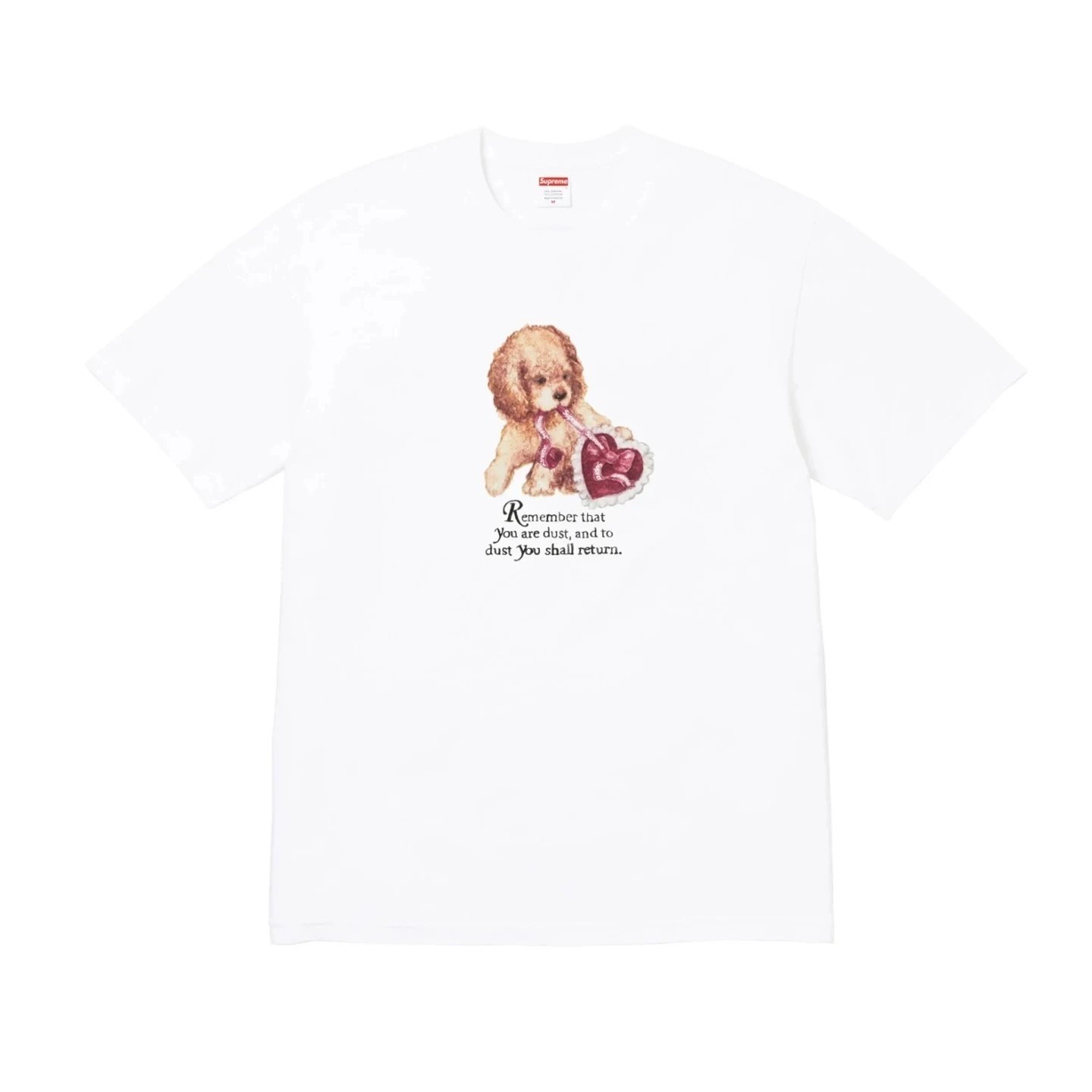 35 Sweetheart Cartoon Dog Print White Short Sleeve