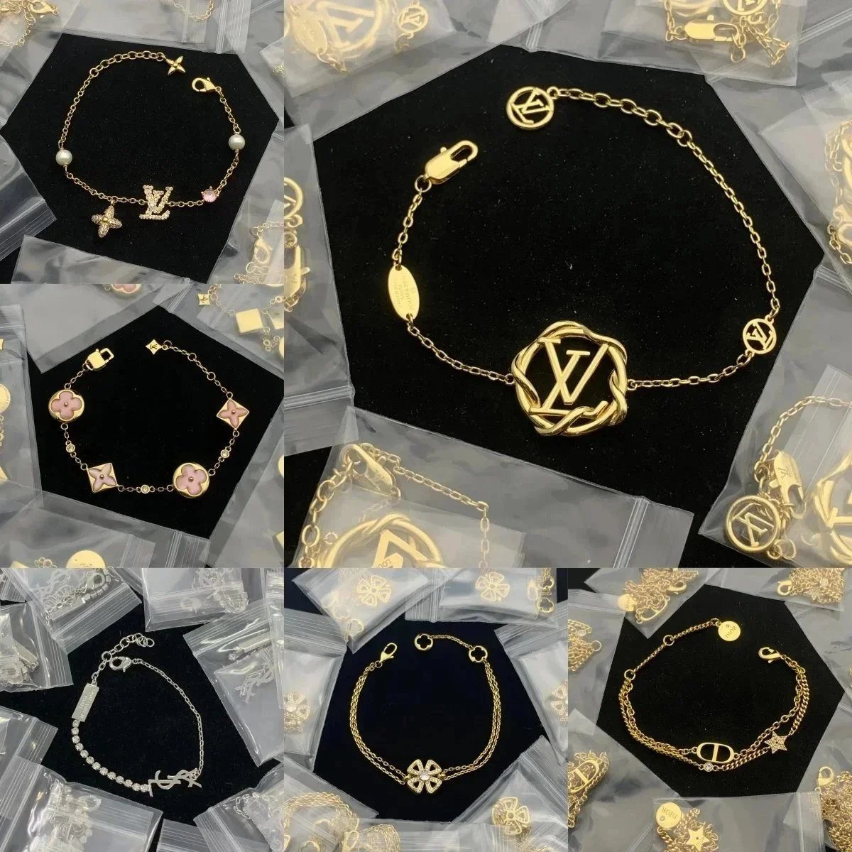 Luxury Gold LV Logo Bracelet for Women - Fashion Jewelry - 132346