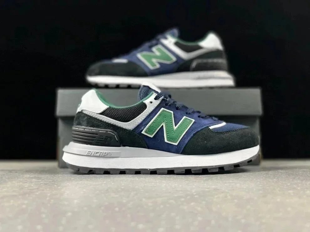New Balance 574 Gray White Sneakers - 6