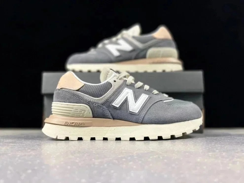 New Balance 574 Gray White Sneakers - 9