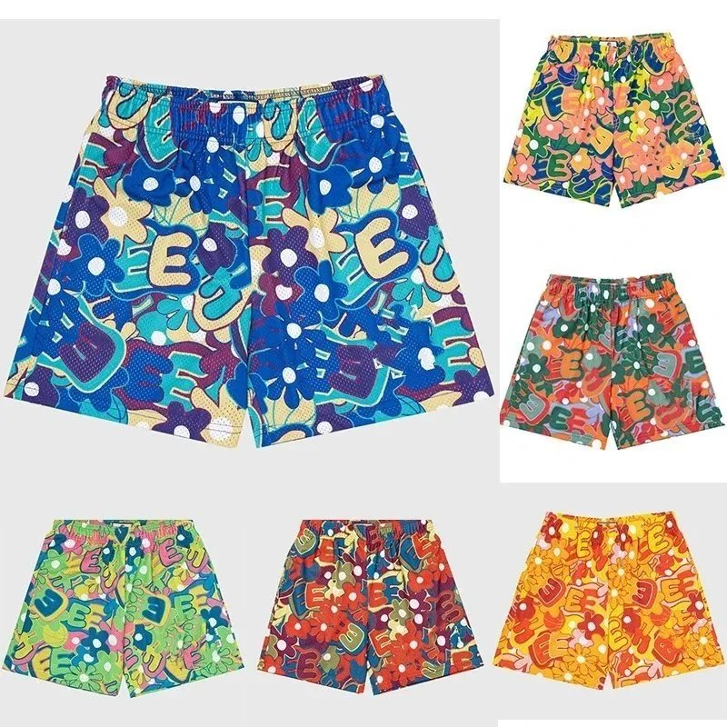 Essentials Floral Print Mesh Shorts