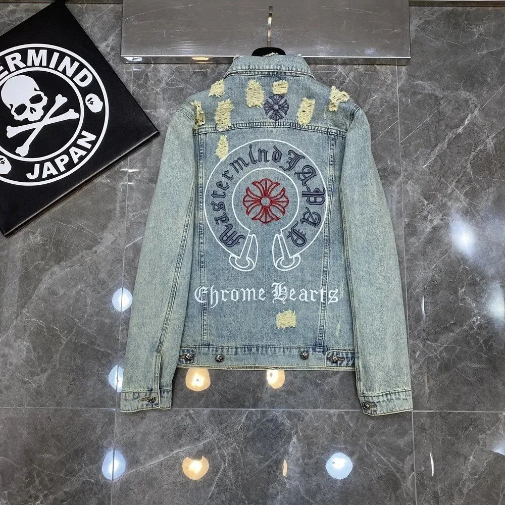 Chrome Hearts Cross Embroidered Denim Jacket product photo 2