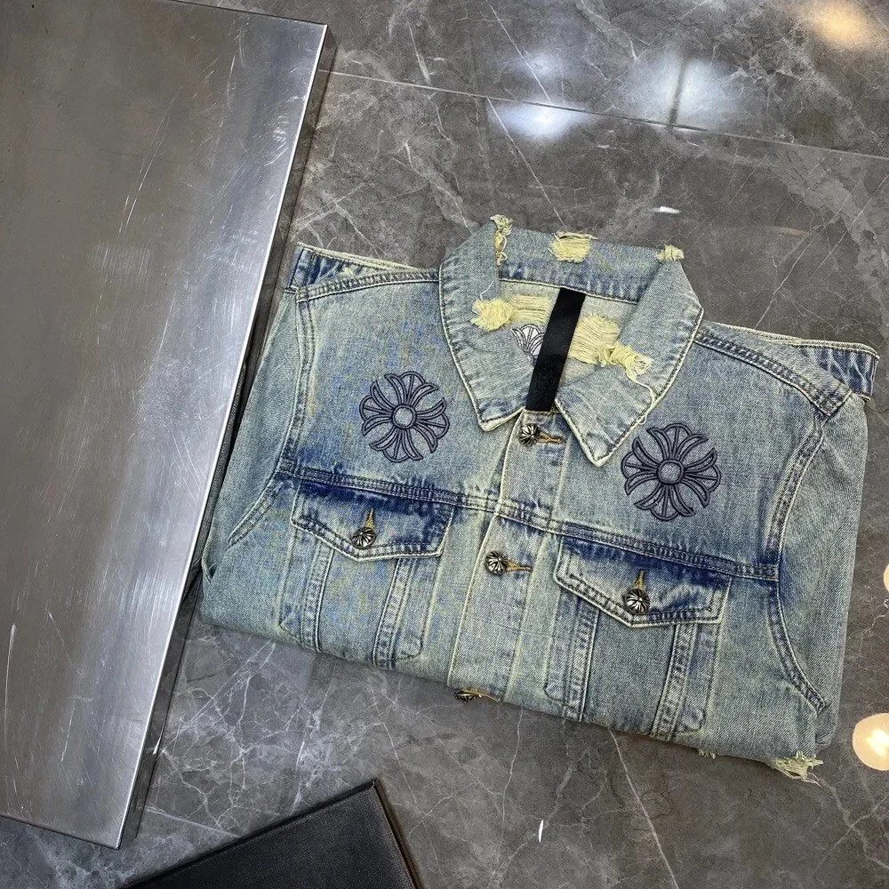 Chrome Hearts Cross Embroidered Denim Jacket product photo 3