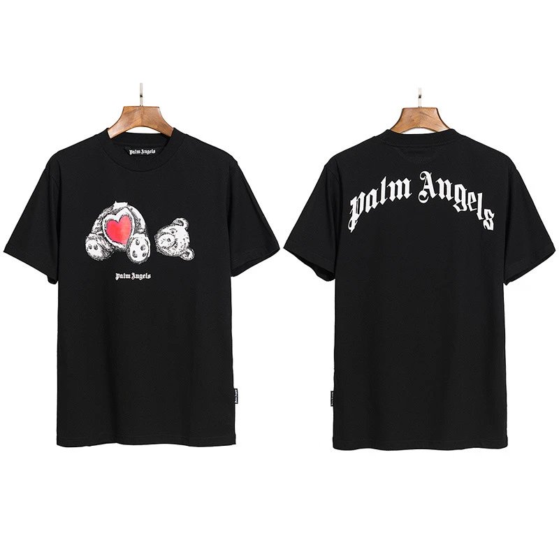 西瓜红 黑色爱心熊