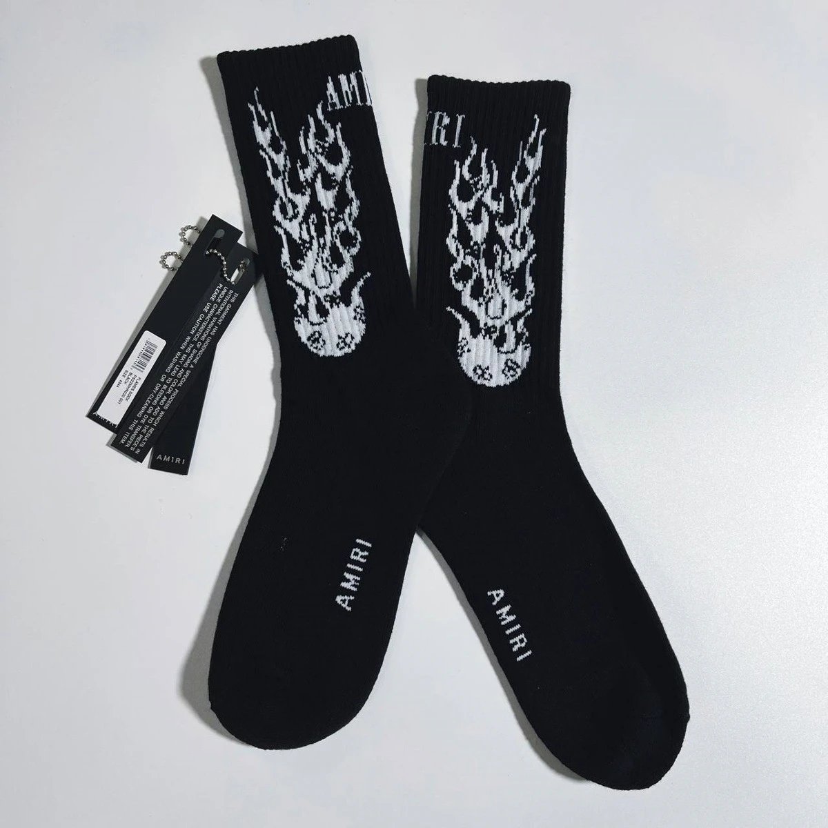 202300415 AR火焰黑色袜子