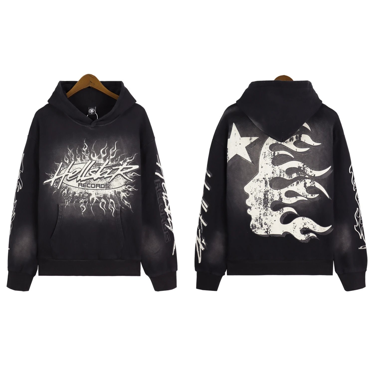 Printed Hoodie and Sweatpants Set