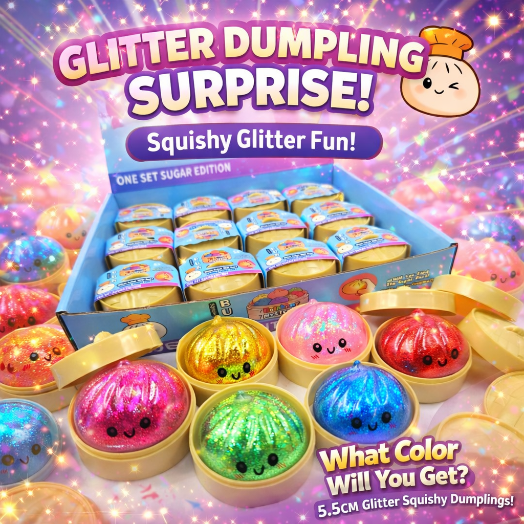 12 pieces - blind boxed 5.5cm bursting bead steamer expression buns