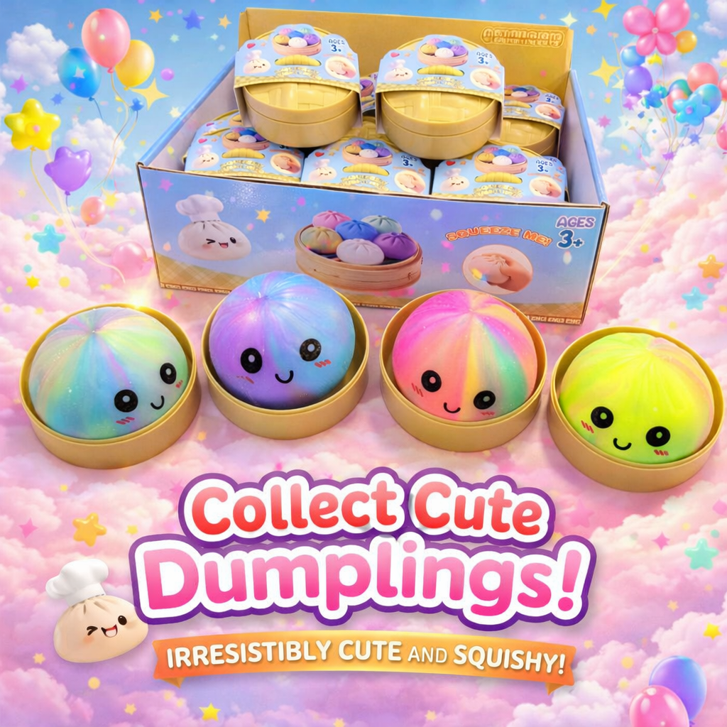 12 pieces - blind boxed 8.5cm multi-color rainbow flour buns