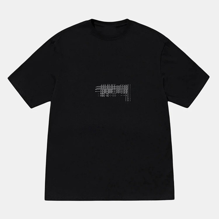 STU 24SS REFRACTED TEE 折射幻影英文logo印花圆筒短袖T恤 颜色：黑色 白色 宝蓝色 尺码：S M L XL  Y2421#