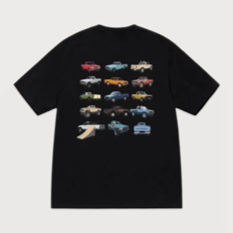 Stu SS25 PICKUP TEE 皮卡汽车文化美式复古印花短袖t恤 黑色 白色 S M L XL  Y5209