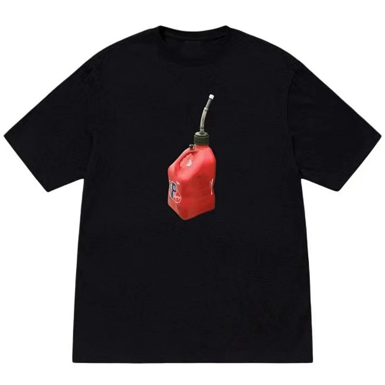 STU 24SS  FUELED TEE 油桶加油美式印花短袖t恤 颜色：黑色 白色 尺码：S M L XL  Y2403#