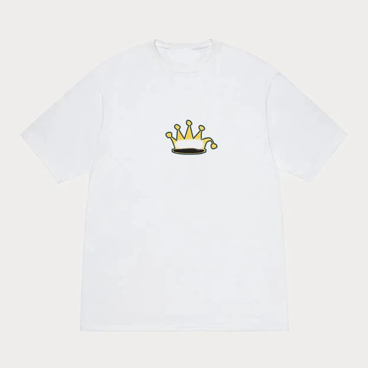 Stu皇冠图案印花短袖T恤 黑色 白色 S M L XL  Y5211]