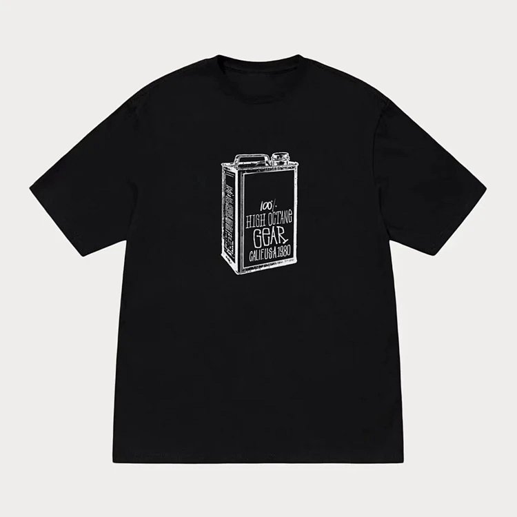 Stu 25SS HIGH OCTANE TEE 胸前汽油桶美式嘻哈复古印花短袖T恤 黑色 白色 S M L XL  Y5206