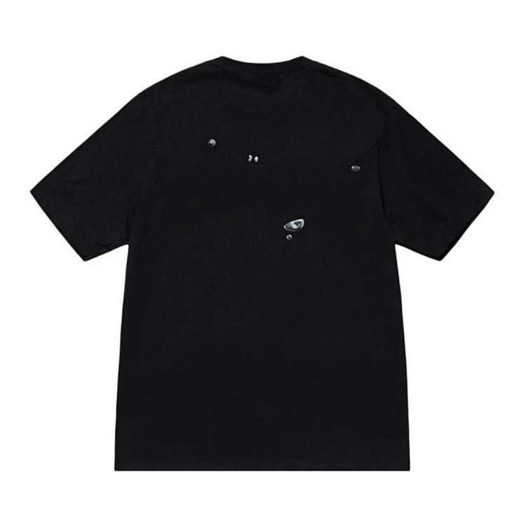 STU MERCURY TEE 水银立体效果字母logo印花圆领短袖t恤 颜色：白色 黑色  尺码：S M L XL  Y1315#