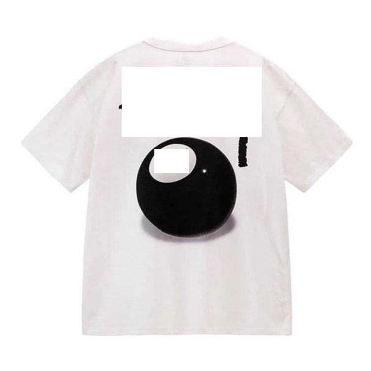 Alphabet Black Billiards Print Short Sleeve T-Shirt Y0749