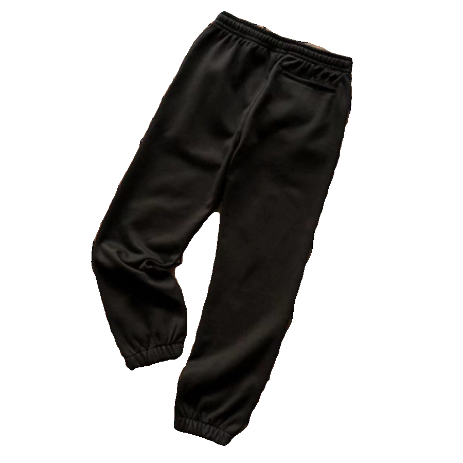 Embroidered white Nick hook without waist rope on the left pocket, two-color fabric closure pants 66032632