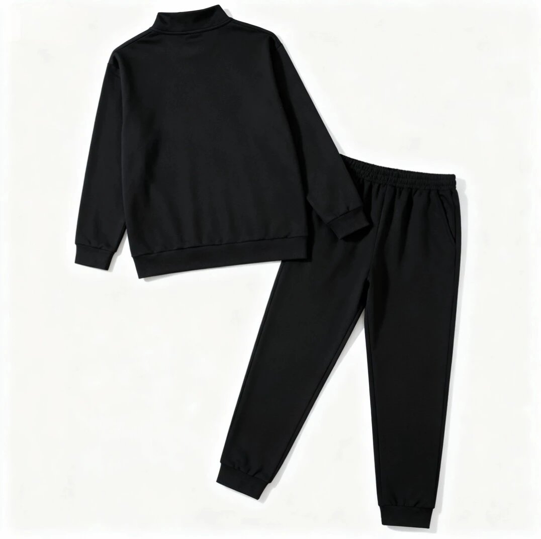 Left Hook Front Triangle Line Back Large Oval Three-Color Top and Pants Set 55100545