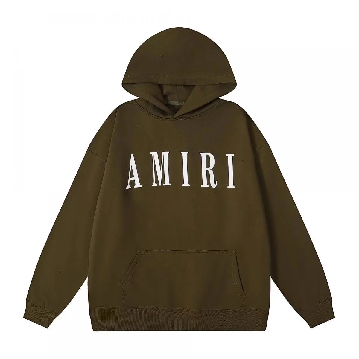 Amiri Logo Embroidered Beige Hoodie - 13
