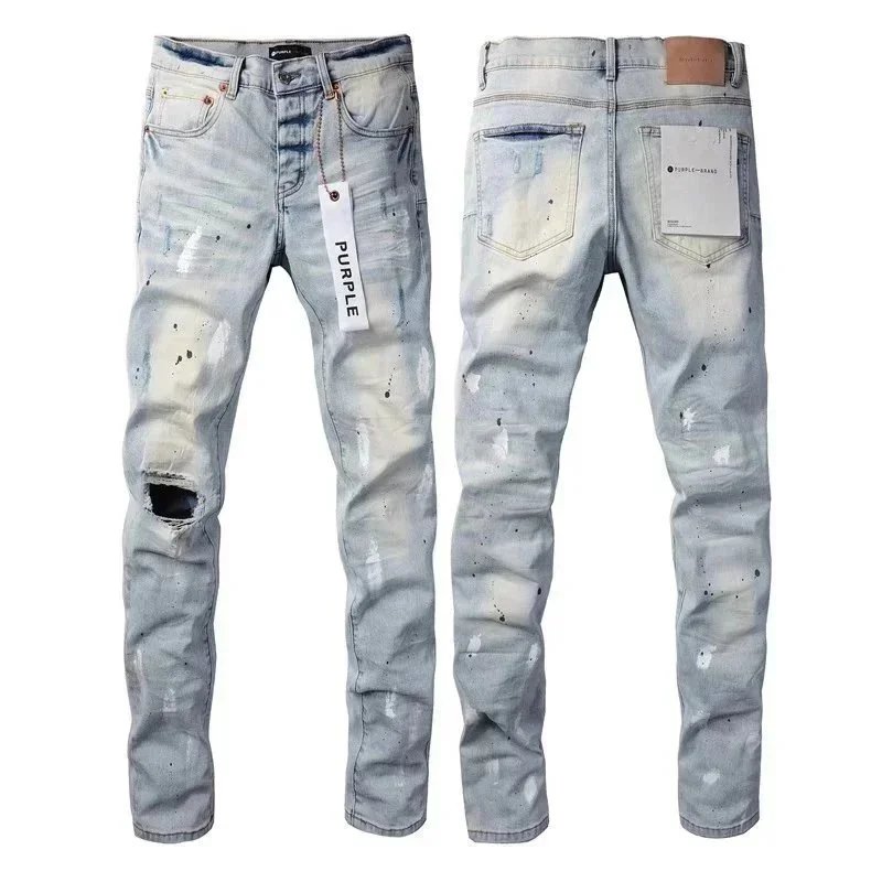 Purple Men's Jeans Fashion Series