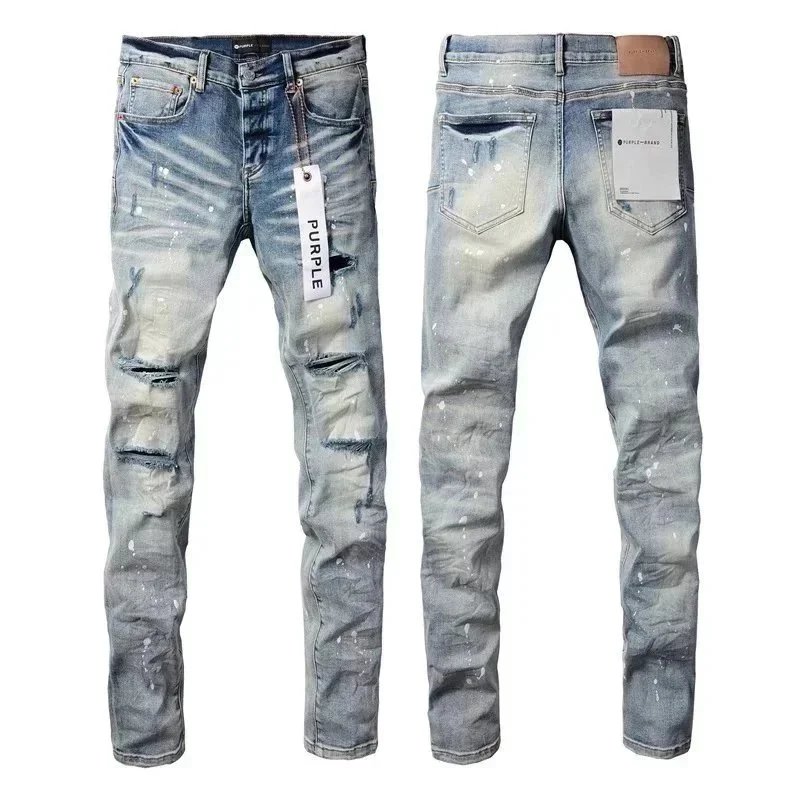 Purple Men's Jeans Fashion Series