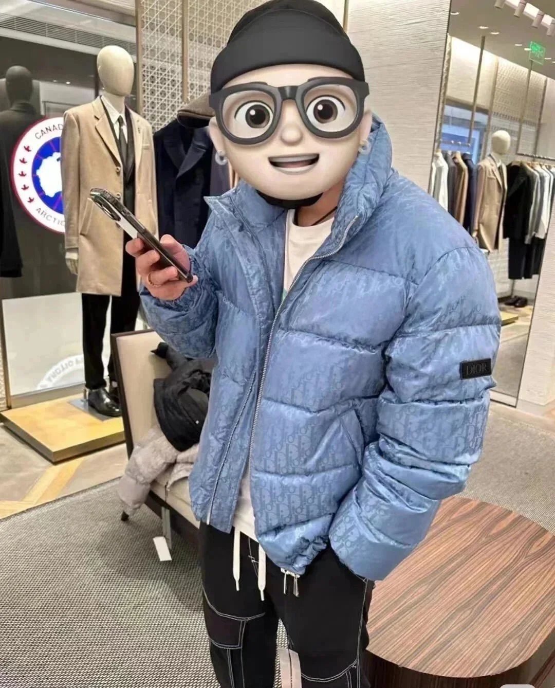 Dior Down Jacket Oblique Series