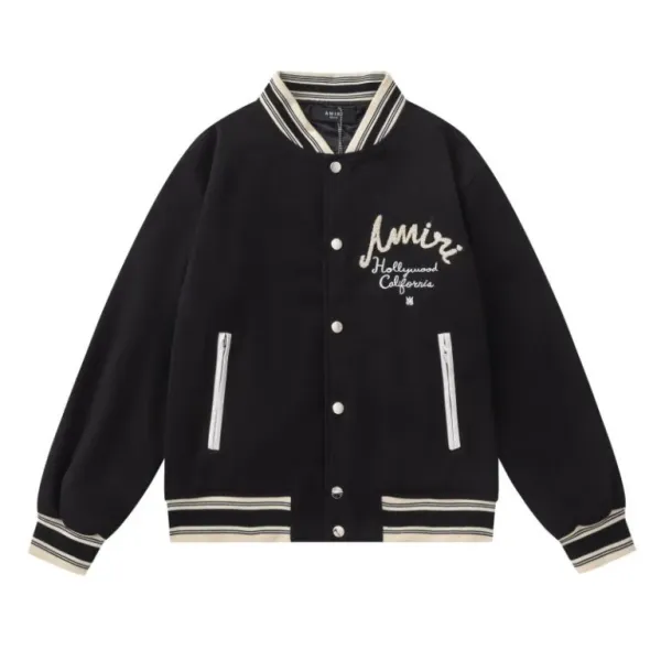 Amiri Hollywood Varsity Jacket Black - 1