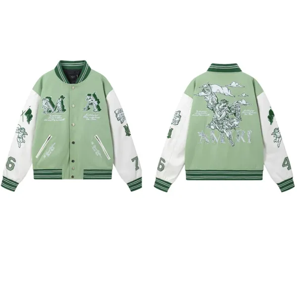 Amiri Angelic Varsity Jacket Mint Green - 1