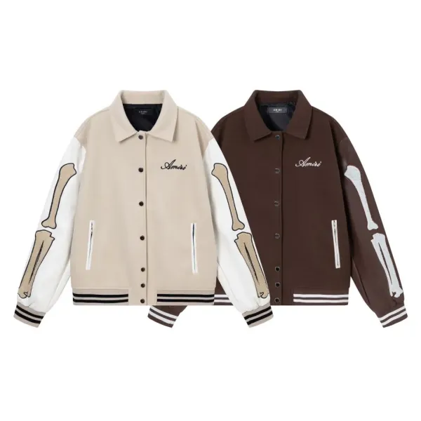 Design Color-Block Varsity Jacket Black and White - 16