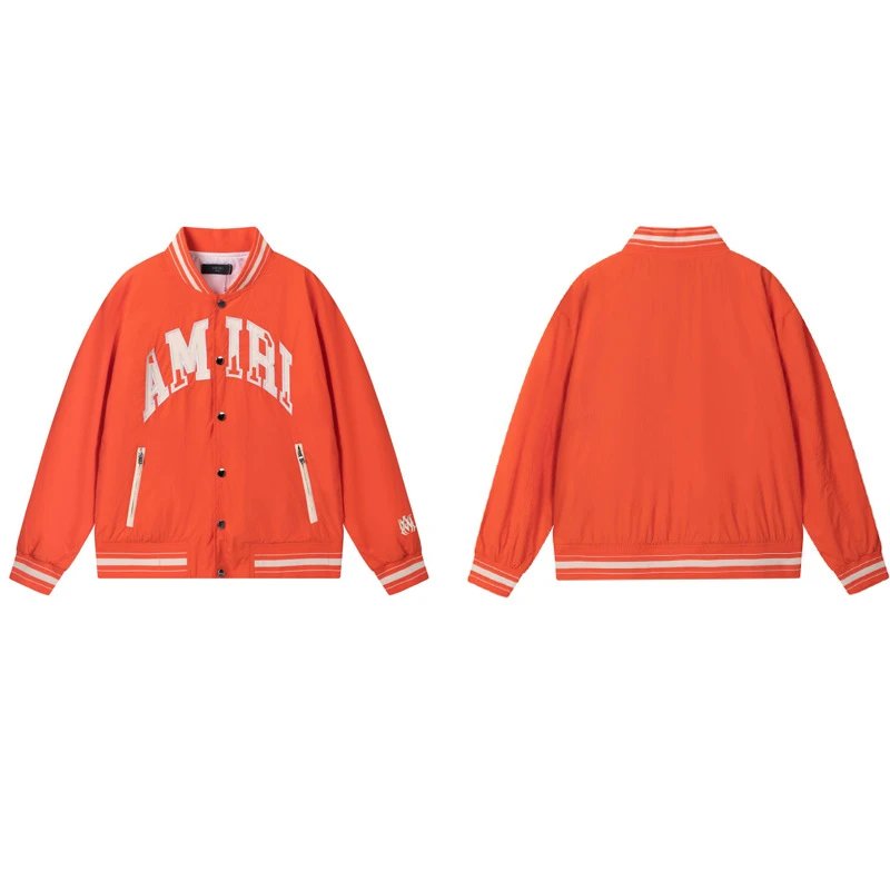 Amiri Varsity Jacket Orange Outerwear - 1