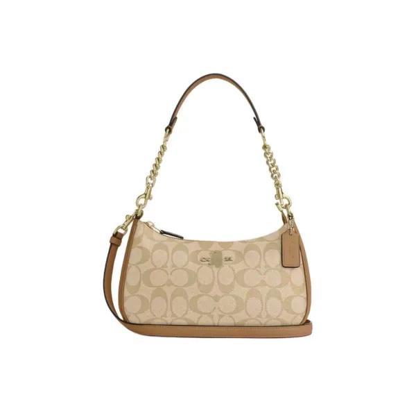 Coach Rogue Mini Chain Shoulder Bag Beige - 1