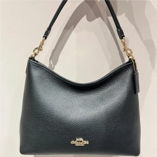 Coach Rogue Hobo Black Pebbled Leather Shoulder Bag - 1