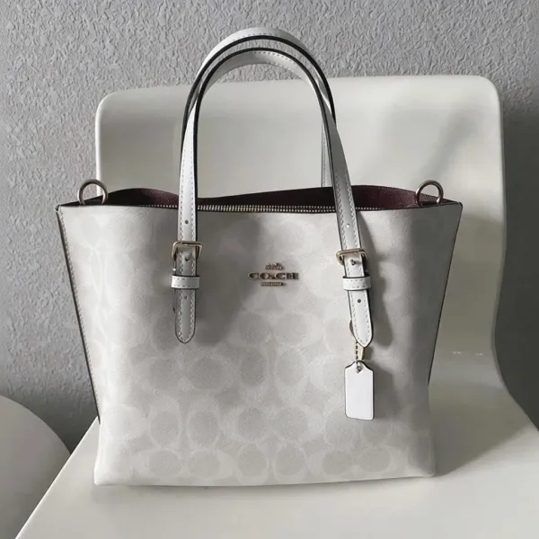 Coach City Tote White Signature Canvas Handbag - 1