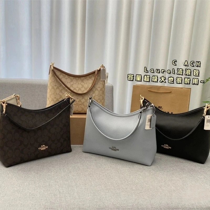 Coach Laurel Beige Monogram Vintage Hobo Bag