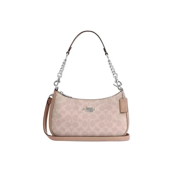 Coach Rogue Shoulder Bag Beige Signature Canvas Shoulder Bag - 1