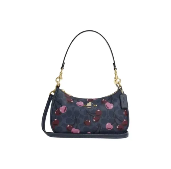 Coach Cherry Print Hobo Bag Navy - 1