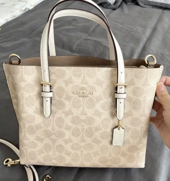 Coach City Tote Beige Signature Canvas Handbag - 1